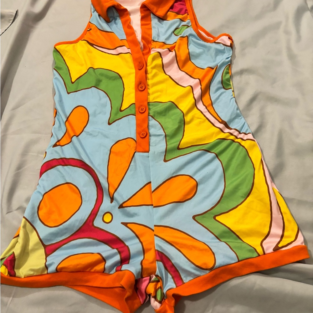 Shein Multicolor Patterned Romper - image 1